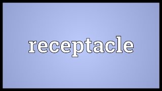 Receptacle Meaning [upl. by Susann]