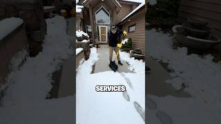 Lady Demanded Me To Shovel Her Driveway shorts snow satisfying [upl. by Atnes]