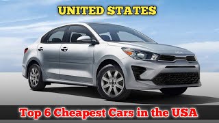 Top 6 Affordable Cars in the USA for BudgetSavvy Drivers [upl. by Toddie]