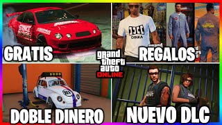 Nueva ACTUALIZACION NUEVO DLC COCHAZOS amp REGALOS GRATIS DOBLE DINERO DESCUENTAZOS GTA Online [upl. by Lehet]