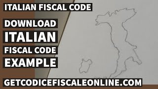 Italian Fiscal Code Example  download [upl. by Steddman789]