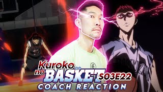 Coach Reacts to Kuroko S3 E22 Akashi Enters The Zone [upl. by Nomelc744]