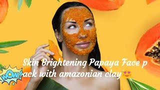 This Skin Brightening Anti Aging Papaya Face Pack will blow your mind🍋🏵️🙆 skincare antiagingpack [upl. by Nesila]