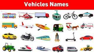 Vehicles Name  Vehicles Vocabulary  Vehicles Name with pictures  Transports Name  English daily [upl. by Lirret167]