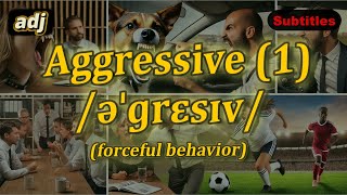 adj Aggressive meaning forceful behavior with 5 examples [upl. by Easter]