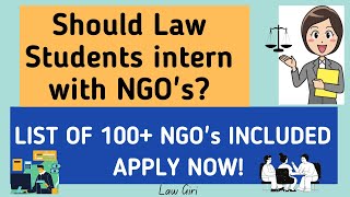 NGO law internship opportunities for law students NGO internship beneficial for law students [upl. by Halstead]