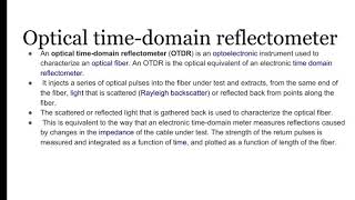 Optical time domain reflectometerOTDR [upl. by Bendicty]