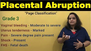 Placental abruption  Antepartum Hemorrhage  Clinical Types Grading Signs Symptoms Nursing Lecture [upl. by Aihsile]