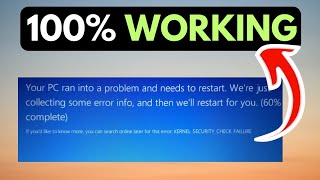 Kernel Security Check Failure Error in Windows 11 SURE FIXES [upl. by Delaryd]