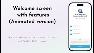 Animated Welcome Screen with features in SwiftUI [upl. by Amalburga659]