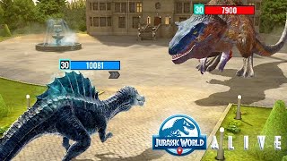 GRYGANYTH vs LORD LYTHRONAX BOSS JURASSIC WORLD ALIVE [upl. by Bowyer]