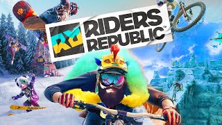 NOS TIRAMOS POR COLINAS Y BARRANCOS CON ESQUÍS Y BICICLETAS 🚴🔴 DIRECTO Riders Republic PS5 [upl. by Mapes]