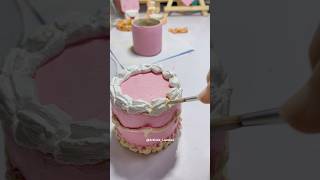 Diy fake cake box  Acrylic painting part  Diy jewellery box jewelbox youtubeshorts [upl. by Blanchette778]