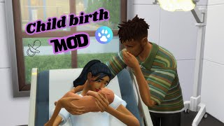 🤰 Mod realista 👶  Child Birth Pandasama 🧸  thesims4 [upl. by Enileve]