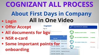 Important Documents  Cognizant All Process StepbyStep  Background Verification  NSR eCard [upl. by Esiralc]