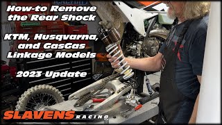 How To Remove the Rear Shock KTM Husqvarna GasGas Linkage Models  2023 Update [upl. by Gautious]