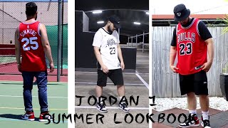 HOW TO STYLE AIR JORDAN 1S WITH NIKE NBA SWINGMAN JERSEYS SUMMER LOOKBOOK [upl. by Nillad55]