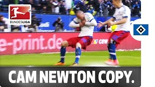 Explosion Celebration  Hamburgs Josip Drmic Copies NFLs Cam Newton [upl. by Aro376]