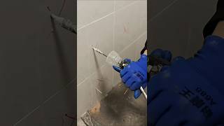 Tile hollow repair process  good tools and machinery make the job easy [upl. by Absalom114]