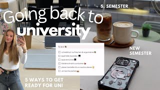 UNI  5 ways to get ready for the NEW SEMESTER  5 Semester  Studium  Tipps [upl. by Julis]