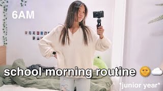 my 6AM REALISTIC school morning routine 🌱 [upl. by Nielsen]