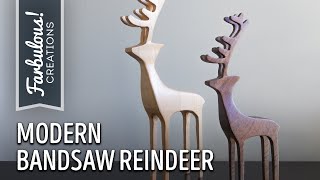 Making Modern 3D Reindeer on the Bandsaw [upl. by Domash]