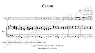 Pachelbel  Canon  Violin and piano [upl. by Gile]