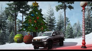 SnowRunner Toyota Land Cruiser Prado Mount Krumpet xmas map [upl. by Pampuch]