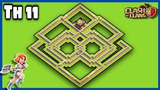 Diseño Ayuntamiento 11 lFARMING Clash of Clans 2024 [upl. by Nahtnoj]