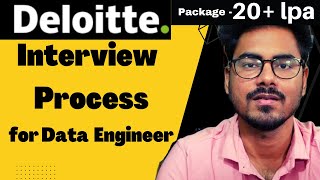 Deloitte interview question and answer  Data Engineer Role  Interview Process Package Offered [upl. by Elyrehc]