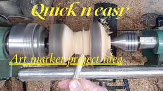 woodturning a mushroom in 10 minutes [upl. by Jillayne997]