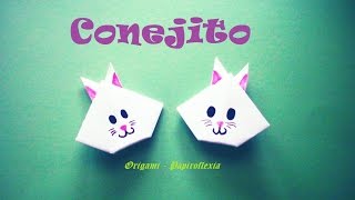 Origami  Papiroflexia Cara de conejito muy fácil y rápida [upl. by Attevroc168]