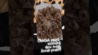 Cheetah Print Deco Mesh for Fall Wreaths 🐆🍂 Sneak Peek [upl. by Osman]