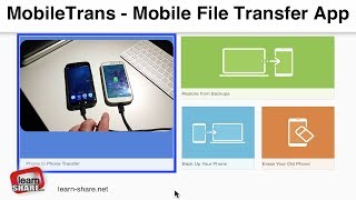 MobileTrans 1click Phone Transfer App  Smartphone File Transfer Application [upl. by Nivalc]