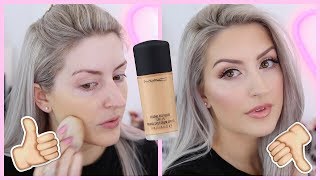 MAC STUDIO FIX FLUID FOUNDATION REVIEW  COMBO SKIN  NC20 [upl. by Ydnih]