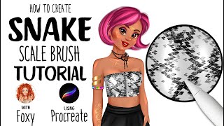 How to make Snake Skin Brush in Procreate tutorial [upl. by Aicela]