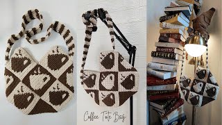 Auntie Nats Crochet  Coffee  Tea Tote Bag [upl. by Renaud199]