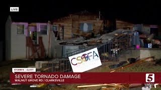 Clarksville sees severe tornado damage Saturday afternoon [upl. by Lennox600]