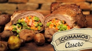 Carne de res rellena con papines  Comamos Casero  Receta Fácil [upl. by Cowden]