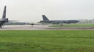 2x b52 holding short of runway 09 at RAF Fairford [upl. by Ricardo]