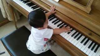 INCREIBLE BEBE PIANISTA TOCANDO PIANO HD 2015 [upl. by Raynata563]