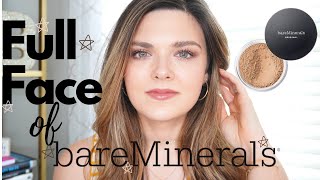 Full Face Of Bare Minerals Using The Original Powder Foundation [upl. by Anairam139]