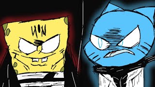 Squaromen Spongekuna vs gumjo zactoru toonjitsu kaisen [upl. by Bat]