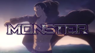 🔥MONSTER  Eren Jaeger  AMV [upl. by Ramed]