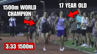 17 YEAR OLD BEATS 1500M WORLD CHAMPION JAKE WIGHTMAN [upl. by Oderf]