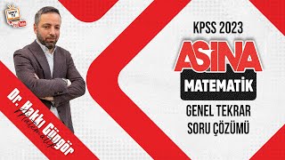 Aşina Matematik KPSS  Dr Hakkı GÜNGÖR  Genel Tekrar Soru Çözüm 9 [upl. by Rosenquist]