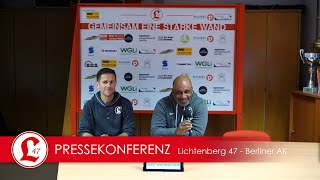 Pressekonferenz nach dem Spiel Lichtenberg 47  Berliner AK [upl. by Eignav]