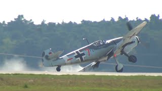 Messerschmitt Bf 109 landing mishap at ILA Berlin Air Show 2012 [upl. by Rehpretsirhc]