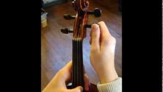 How to Tune a Violin or Viola Using the Pegs [upl. by Ydnyc]