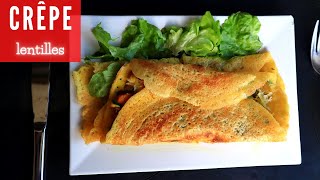 Crepe salé aux lentilles sans œuf  Recette Indienne Végétarienne de Crepe vegan sans gluten 🌱 [upl. by Lauder]